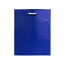 Bolsa de tela con asa troquelada azul
