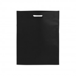 Fabric bag with die-cut handle Black