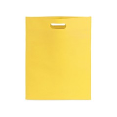 20  Yellow fabric bag with die-cut handle