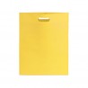 100 Bolsa de tela con asa troquelada amarilla
