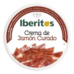 Crema de jamón curado "Iberitos" (700g) para meriendas y desayunos.