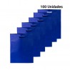 100 blue fabric bags with die cut handles