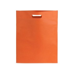 100 sacs en tissu avec poignée découpée Oranges