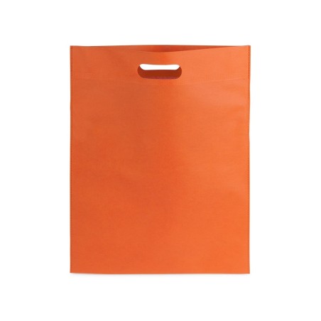 100 Orange Fabric Bags with Die-Cut Handles