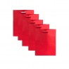 100 Red fabric bags with die cut handles