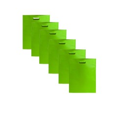 100 sacs en tissu vert avec poignées découpées | Cadeaux en ligne