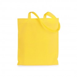 Bag with yellow fabric handles