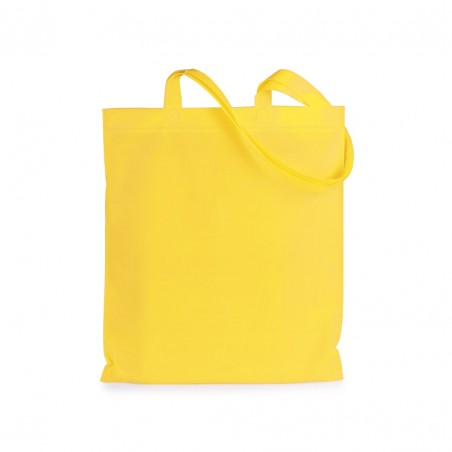 Bolsa con asas de tela amarilla