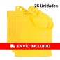 25 Bags with yellow cloth handles