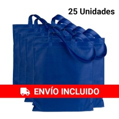 25 sacs fourre-tout en tissu bleu