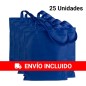 25 Blue Fabric Tote Bags