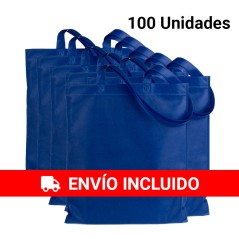 100 Blue Fabric Tote Bags | Online Gifts