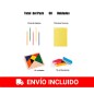 Detalles infantiles 15 lapices con goma + 15 set de gomas de borrar en forma de libro + 15 puzzles ingenio