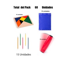 Juegos rondux+Lapices con goma+puzzles ingenio para regalos