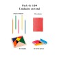 Coffret cadeau d'anniversaire original 30 crayons avec gommes + 30 puzzles casse-tête + 30 jeux de gommes sous forme de livre