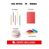 Pack of 15 pencils with eraser + 15 wooden yoyos + 15 set of flexible erasers to give as gifts