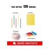 Pack de 30 crayons + 30 yo-yos en bois + 30 jeux de gommes souples à offrir en cadeau.