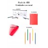 Pack 15 Estuches para colorear + 15 juegos rondux + 15 lápices con goma