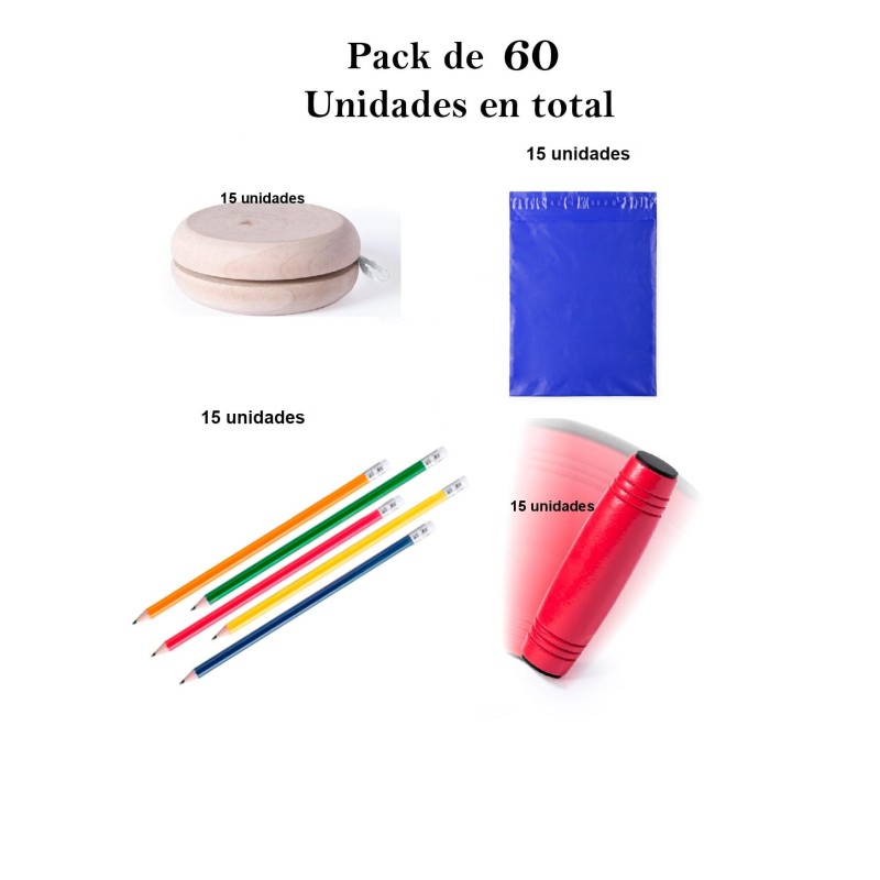 Définir des cadeaux pour les anniversaires des enfants 15 jeux Rondux + 15 crayons + 15 yoyos