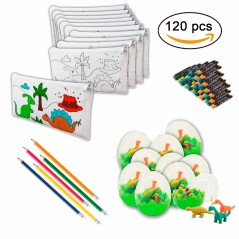 30 Dinosaur cases, flex pencils and dinosaur eggs