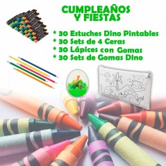 Dinosaur cases coloring with waxes, flexible pencils for children