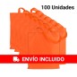 100 Orange Fabric Bags with Handles