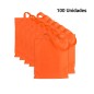 100 Orange cloth bags with handles