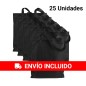 25 Bolsas con asas de tela Negro