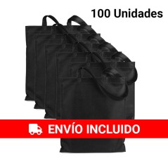 100 sacs cabas noirs en tissu | Cadeaux en ligne