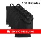 100 Bolsas con asas de tela Negro