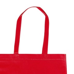 25 Bolsas Con Asa de Tela Roja  | Regalos  Online