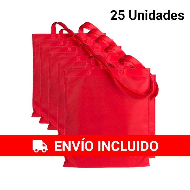 25 Cloth handle bags Red