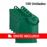 100 Cloth handle bags Green