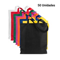 50 Bolsas con asas de tela Variadas