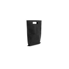 Cloth bag with die-cut handle Black Small