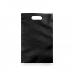 Cloth bag with die-cut handle Black Small