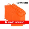 50 Orange cloth bags with handles