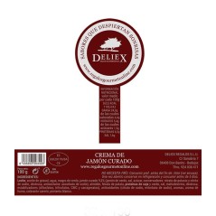 Crema de jamón curado  presentado en tarro de cristal de 100 g