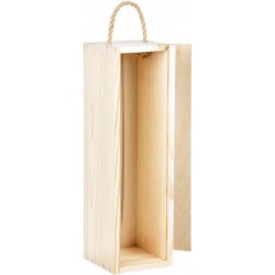 Caja de madera para 1 botella de vino