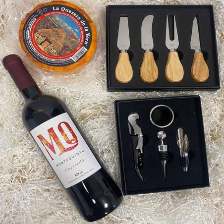 Original gift pack with wine and cheese set