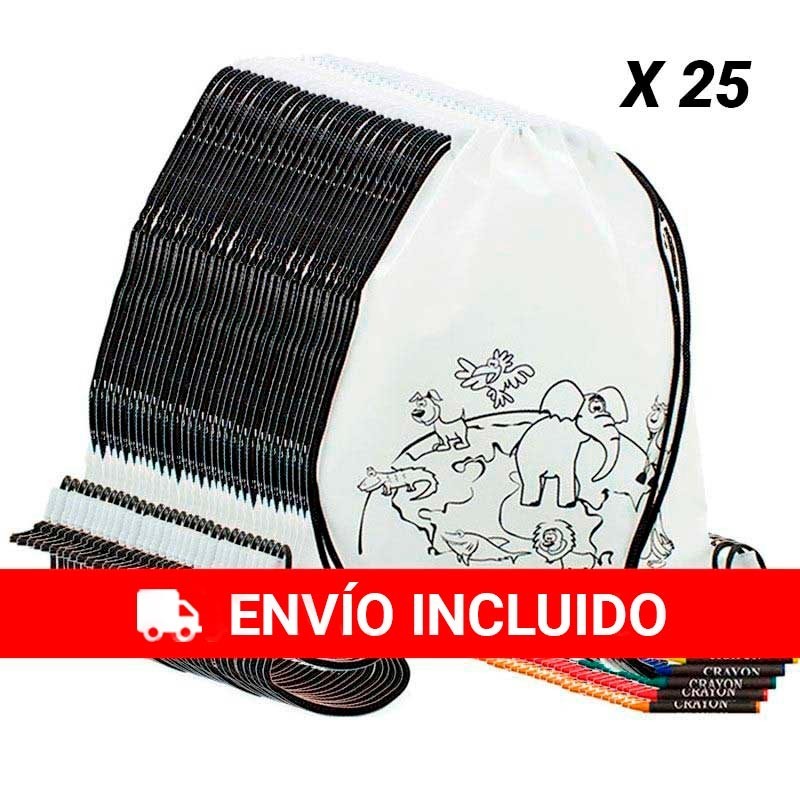 Pack of 25 children's backpacks of ropes