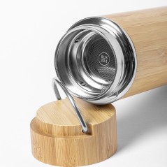 Bamboo Finish Thermos Infuser | Regalos Gourmet