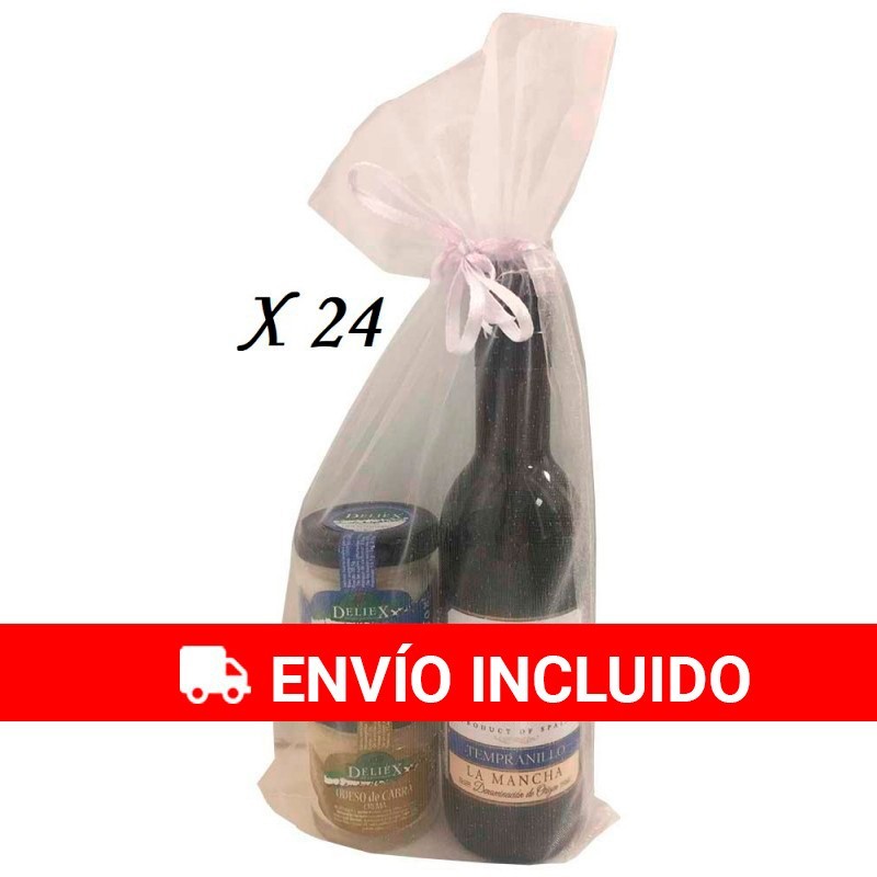 24 Miniature Wine Jars with Cheese for Gifting