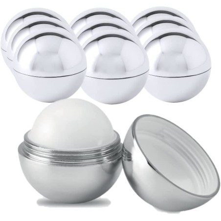 25 Silver Round Lip Balm