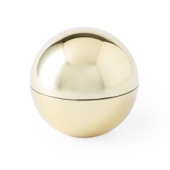 25 Spheres with golden lip balm.