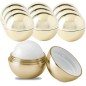 25 Spheres with golden lip balm.