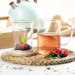 Taza de cristal para infusiones