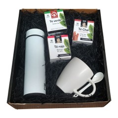 Elegante set portátil para té, con todo lo necesario para infusiones.