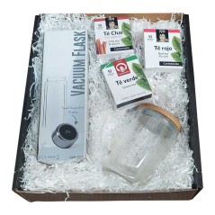 Pack infusiones, termo mide temperatura, jarra y tés|Regalos Gourmet