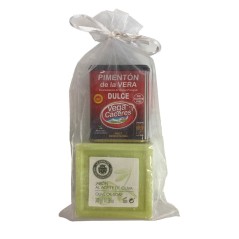 Pack for gift pimenton de la vera and natural olive soap